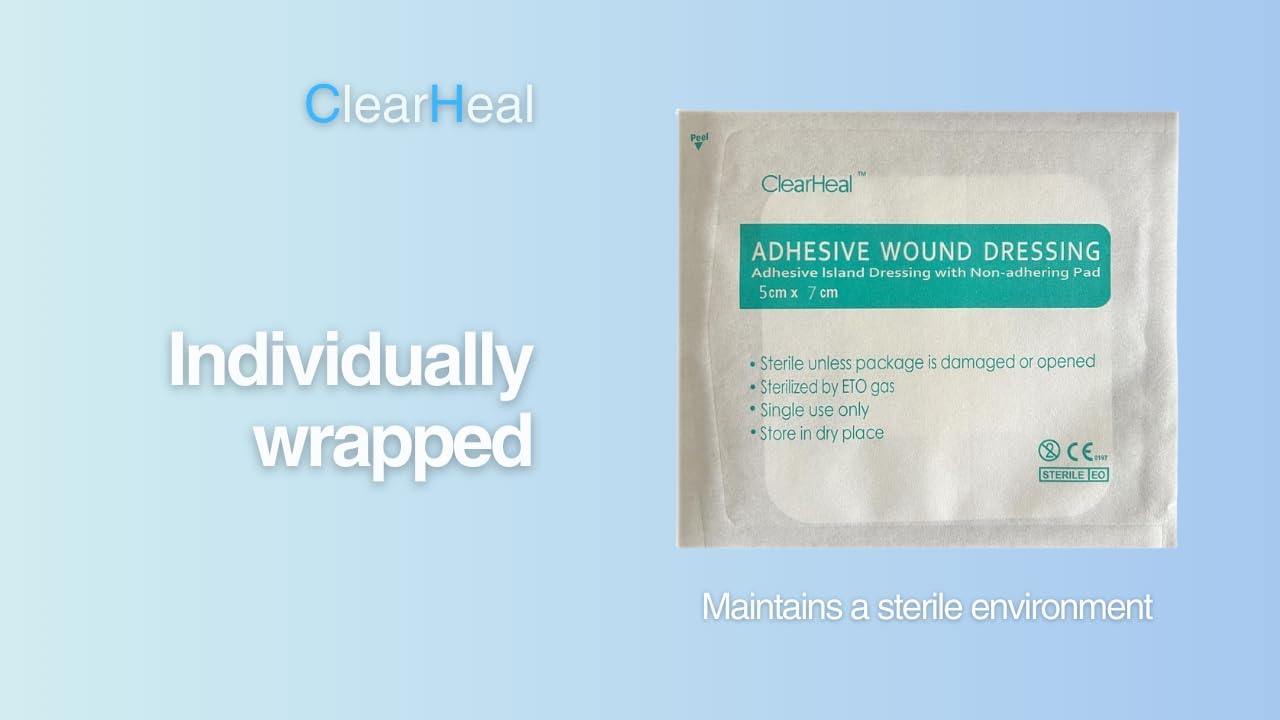 Sterile Non Woven Gauze Island Wound Dressings Sterile Large Size 5cm x 7.5cm (Box of 25)