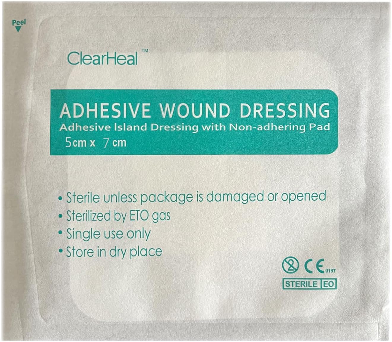 Sterile Non Woven Gauze Island Wound Dressings Sterile Large Size 5cm x 7.5cm (Box of 25)