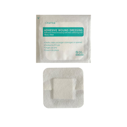 Sterile Non Woven Gauze Island Wound Dressings Sterile Large Size 10cm x 10cm (Box of 25)