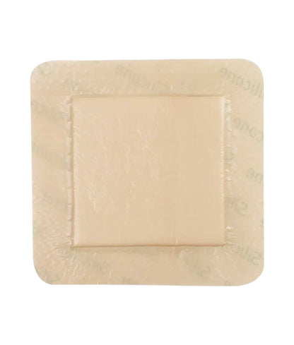 Silicone Foam Adhesive Dressing - Sterile, 10x10cm, Box of 5, Highly Absorbent & Waterproof - Post-Surgery, Pressure Ulcers, Diabetic Wounds, Burns